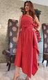 Red One Sided Kaftan and Belt